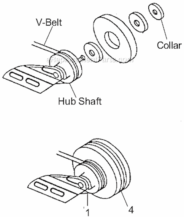 Page E Diagram and Parts List for 4103 5507796 Wilton Bench Grinder