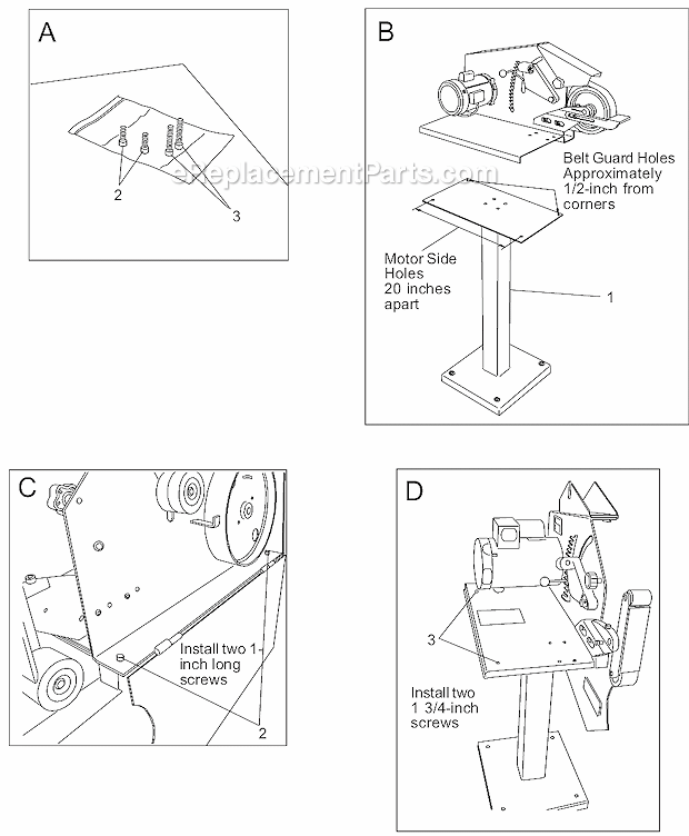 Page F Diagram and Parts List for 4103 5507796 Wilton Bench Grinder