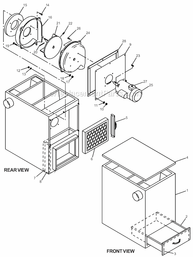Page C Diagram and Parts List for 4300A 5511365 Wilton Sander Polisher