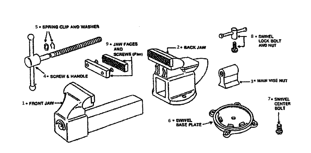Diagram Diagram and Parts List for D46M2  Wilton Vise