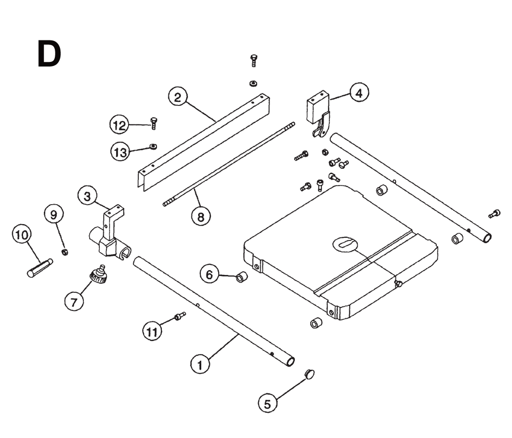 Fig-4 Diagram and Parts List for 8203  Wilton Saw