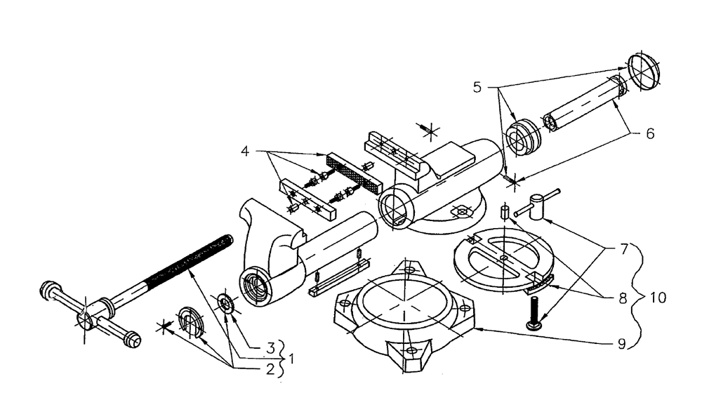 Diagram Diagram and Parts List for 400S 10016 Wilton Vise