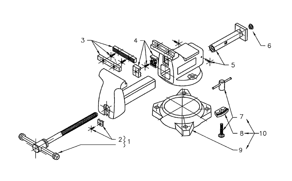 Diagram Diagram and Parts List for 744A  Wilton Vise