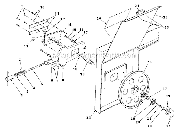 Top_Head_Assembly Diagram and Parts List for 7000  Wilton Band Saw