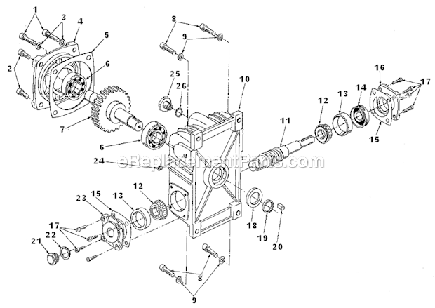 Gear_Box_Assembly Diagram and Parts List for 7000  Wilton Band Saw