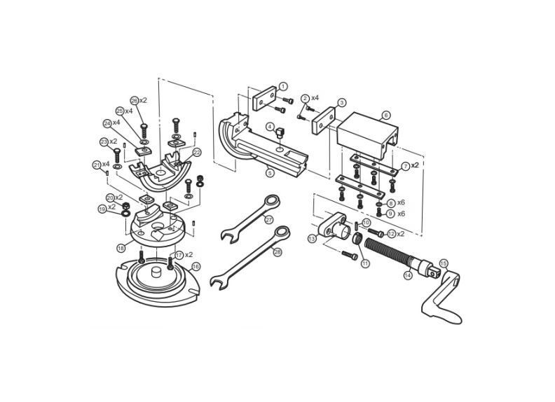 Diagram Diagram and Parts List for TLT-SP-125  Wilton Vise