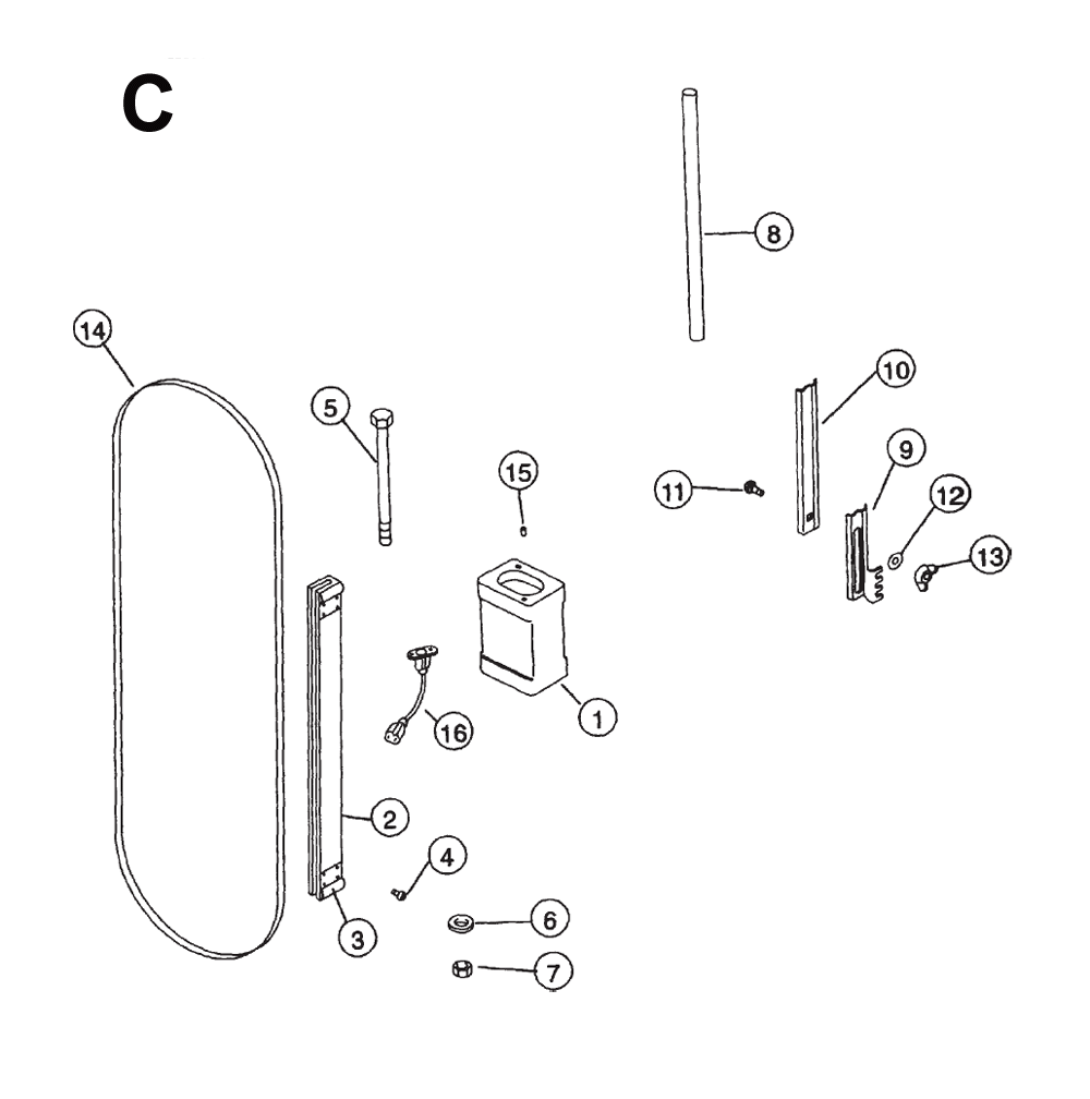 Fig-3 Diagram and Parts List for 8203  Wilton Saw