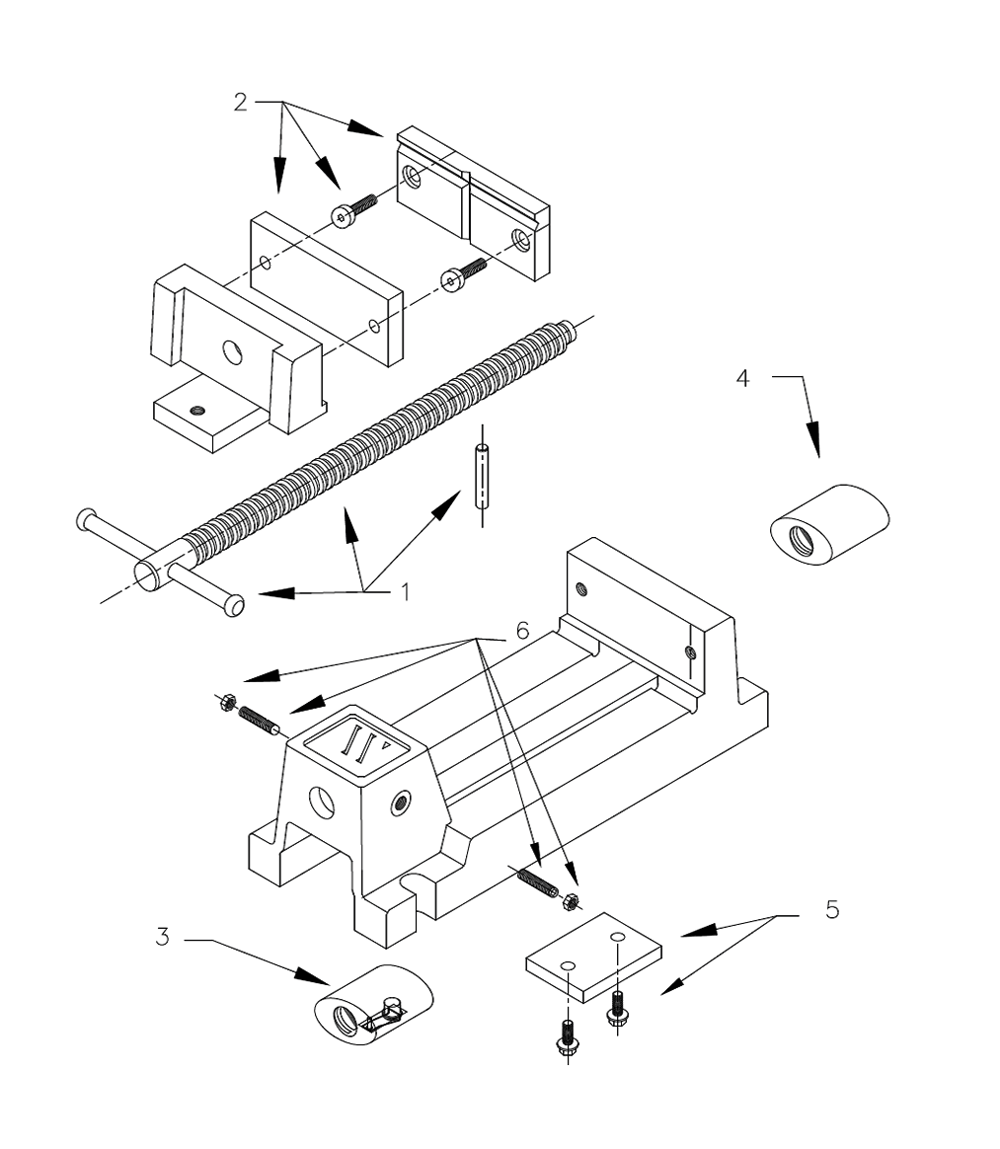 Fig-0 Diagram and Parts List for 1035-B-1999 63238 Wilton Vise