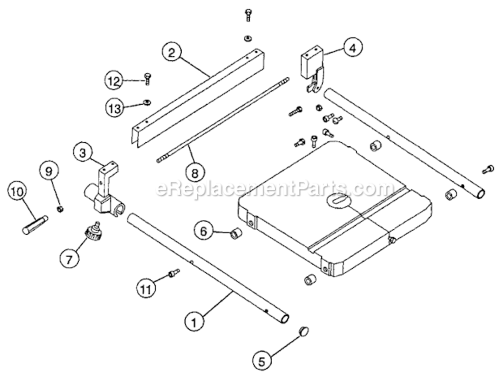 Page E Diagram and Parts List for 8201 9078171 Wilton Band Saw