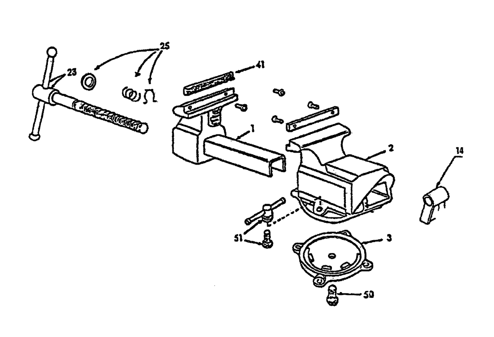 Diagram Diagram and Parts List for D45M5  Wilton Vise