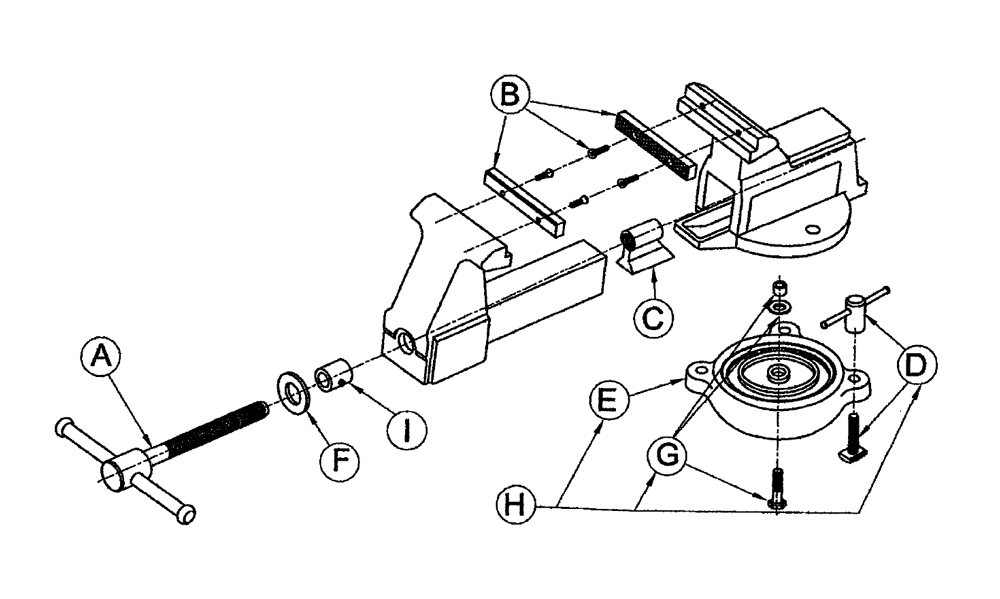 Diagram Diagram and Parts List for 603-1-2M3 10202 Wilton Vise
