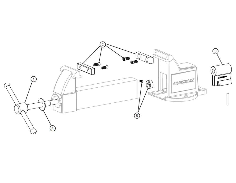 Diagram Diagram and Parts List for 503-1-2M3 10102 Wilton Vise