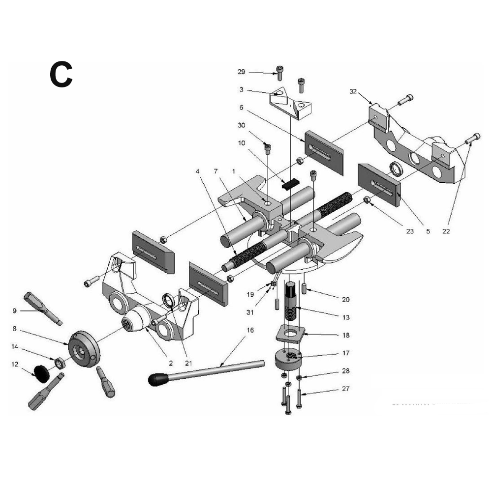 Diagram 3 Diagram and Parts List for CK350-4  Wilton Table Saw