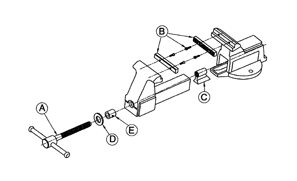Fig-0 Diagram and Parts List for 505M3 10105 Wilton Vise