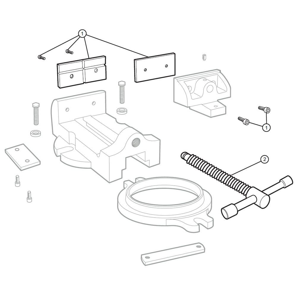 Diagram Diagram and Parts List for MV6B 11603 Wilton Vise