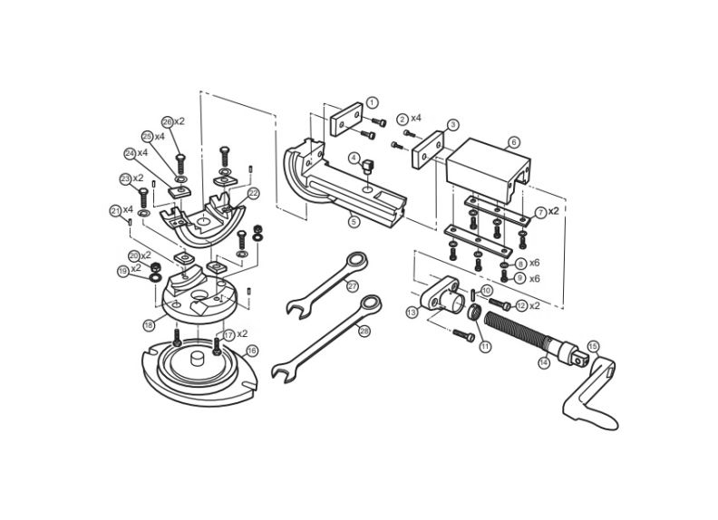 Diagram Diagram and Parts List for TLT-SP-50  Wilton Vise