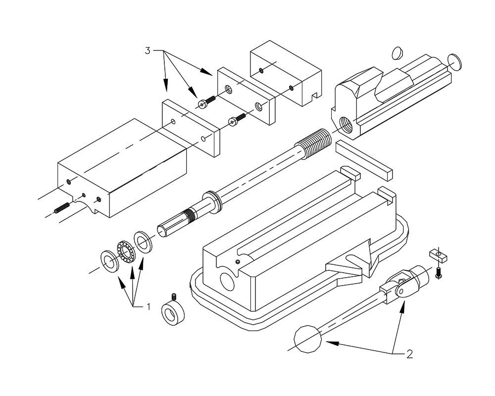 Fig-0 Diagram and Parts List for 12390 1250N Wilton Vise