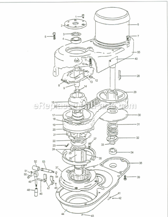 Vari-Speed_Components Diagram and Parts List for PVS203  Wilton Mill
