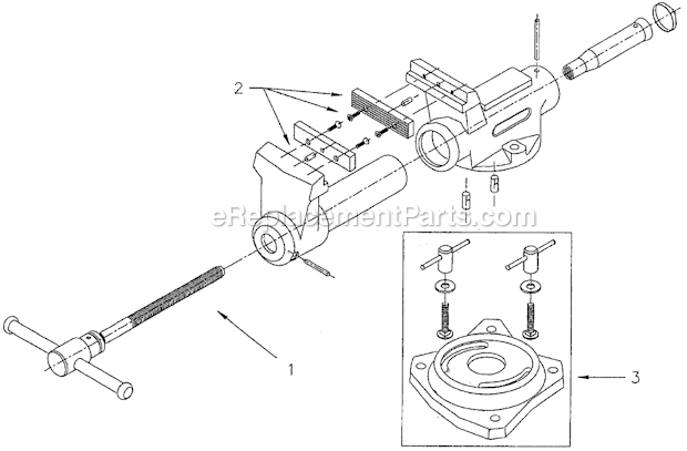 Page A Diagram and Parts List for SBV-100  Wilton Vise