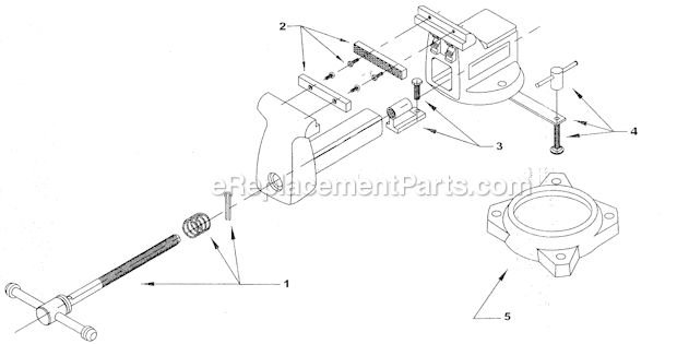Page A Diagram and Parts List for WS-8  Wilton Vise