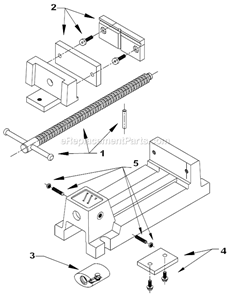 Page A Diagram and Parts List for 1145 Before 1999 Wilton Vise