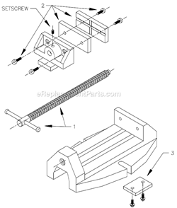 Page A Diagram and Parts List for 1345 After 1999 Wilton Vise