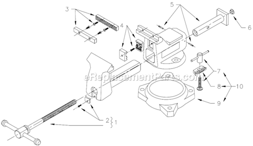 Part Location Diagram of 2904110 Jet Vise Jaws (set Of 2) - Include
