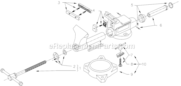 Part Location Diagram of 2907770 Wilton End Piece Assembly W/ Two Pins