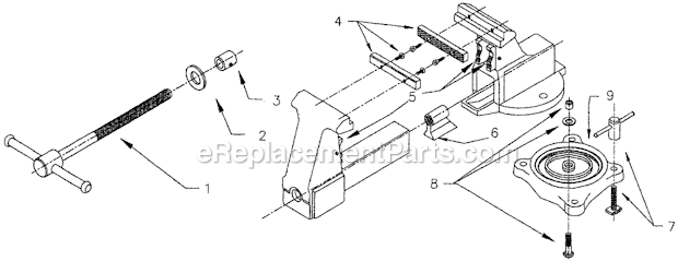 Page A Diagram and Parts List for 203-1/2M2  Wilton Vise