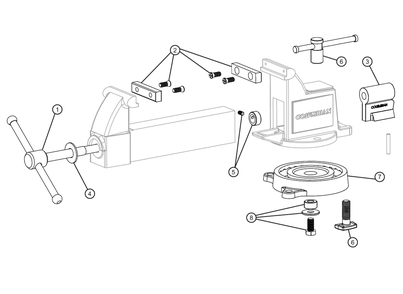 Diagram Diagram and Parts List for 604-1-2M3 10204 Wilton Vise