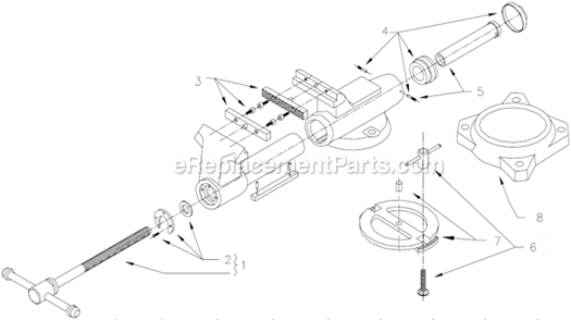 Part Location Diagram of WL9-2904270 Wilton Locknut Bolt Assmy 400/50-500/c1 (text)