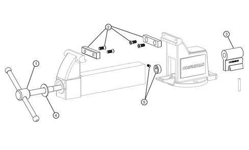 Diagram Diagram and Parts List for 504-1-2M3 10104 Wilton Vise