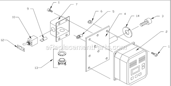 Page B Diagram and Parts List for 4103 5507796 Wilton Bench Grinder