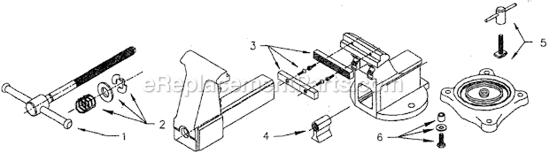 Part Location Diagram of WL9-11115-15 Wilton VISE NUT MACHD 45-1/2-4M(TEXT)
