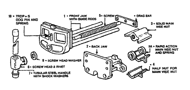 Diagram Diagram and Parts List for 10RD  Wilton Vise