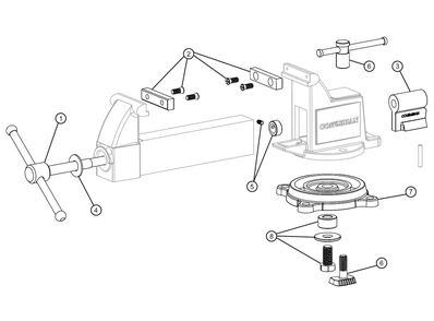 Fig-0 Diagram and Parts List for 604M3 10203 Wilton Vise
