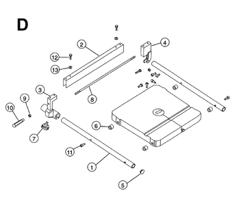 Fig-4 Diagram and Parts List for 8203  Wilton Saw