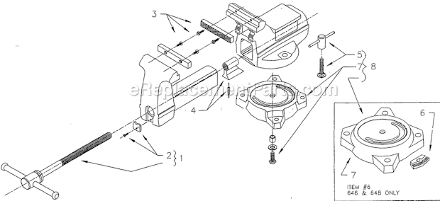 Part Location Diagram of 2907530 Wilton Serrated Jaw Inserts W/ Screws