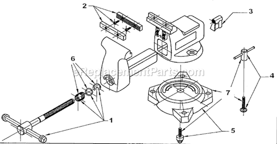 Page A Diagram and Parts List for 675  Wilton Vise