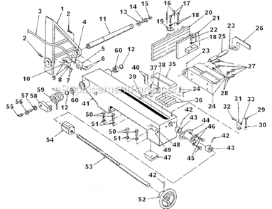 Bed_Assembly Diagram and Parts List for 7000  Wilton Band Saw