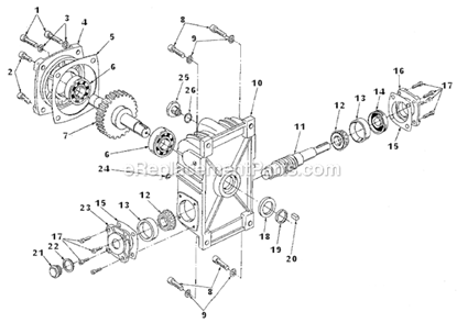 Gear_Box_Assembly Diagram and Parts List for 7000  Wilton Band Saw