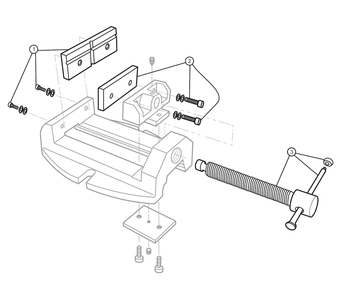 Fig-0 Diagram and Parts List for 1360 63240 Wilton Vise