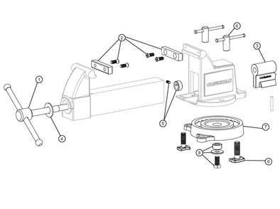 Fig-0 Diagram and Parts List for 605M3 10205 Wilton Vise