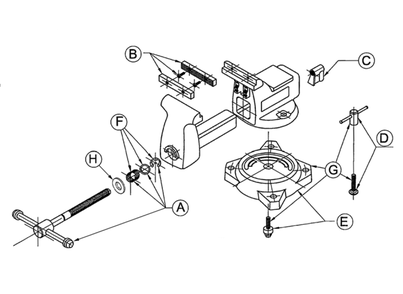Fig-0 Diagram and Parts List for 674 11126 Wilton Vise