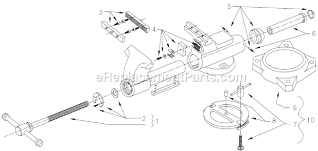 Part Location Diagram of WL9-2907390 Wilton END PIECE ASSEMBLY W/ TWO PINS
