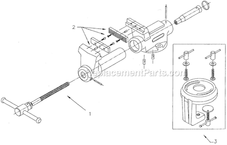 Page A Diagram and Parts List for CBV-65  Wilton Vise