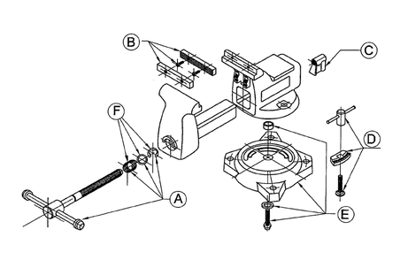 Fig-0 Diagram and Parts List for 656A 00191 Wilton Vise
