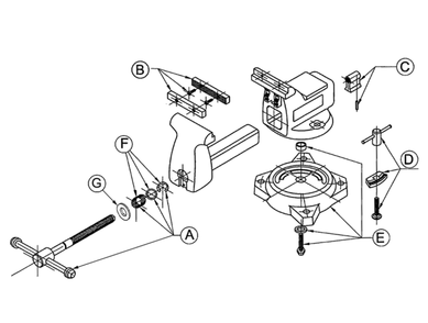 Diagram Diagram and Parts List for 656HD 191 Wilton Vise