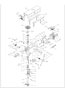 Fig-0 Diagram and Parts List for A3836  Wilton Drill Press