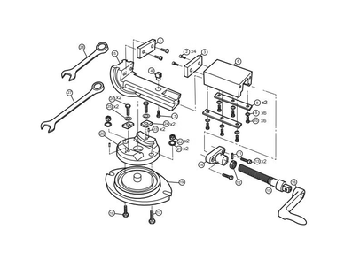 Part Location Diagram of WL9-11707-01 Wilton JAW INSERT ASSEMBLY W/ 4 SCREW